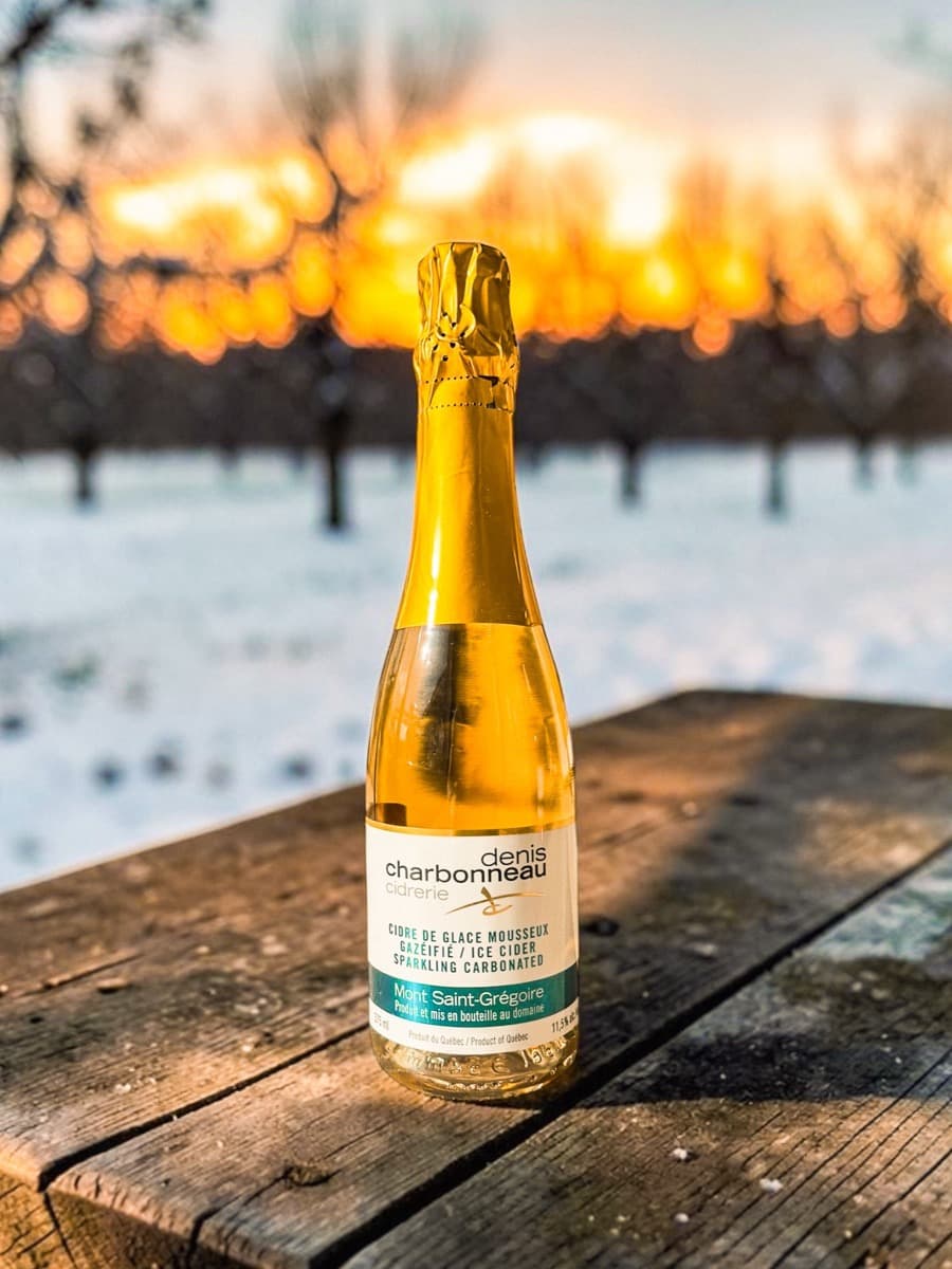 Bouteille de Cidre de glace mousseux, Verger Charbonneau
