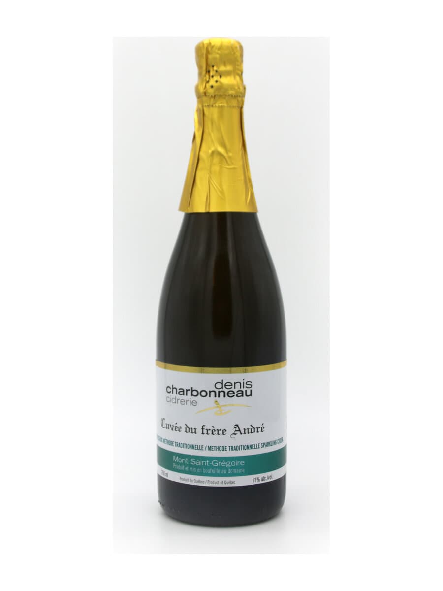 Bouteille de la Cuvée du Frère André, cidre mousseux méthode traditionnelle
